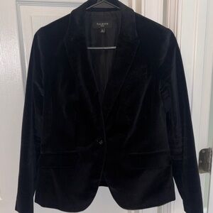 Talbots Women's Elegant Black Velvet Blazer
